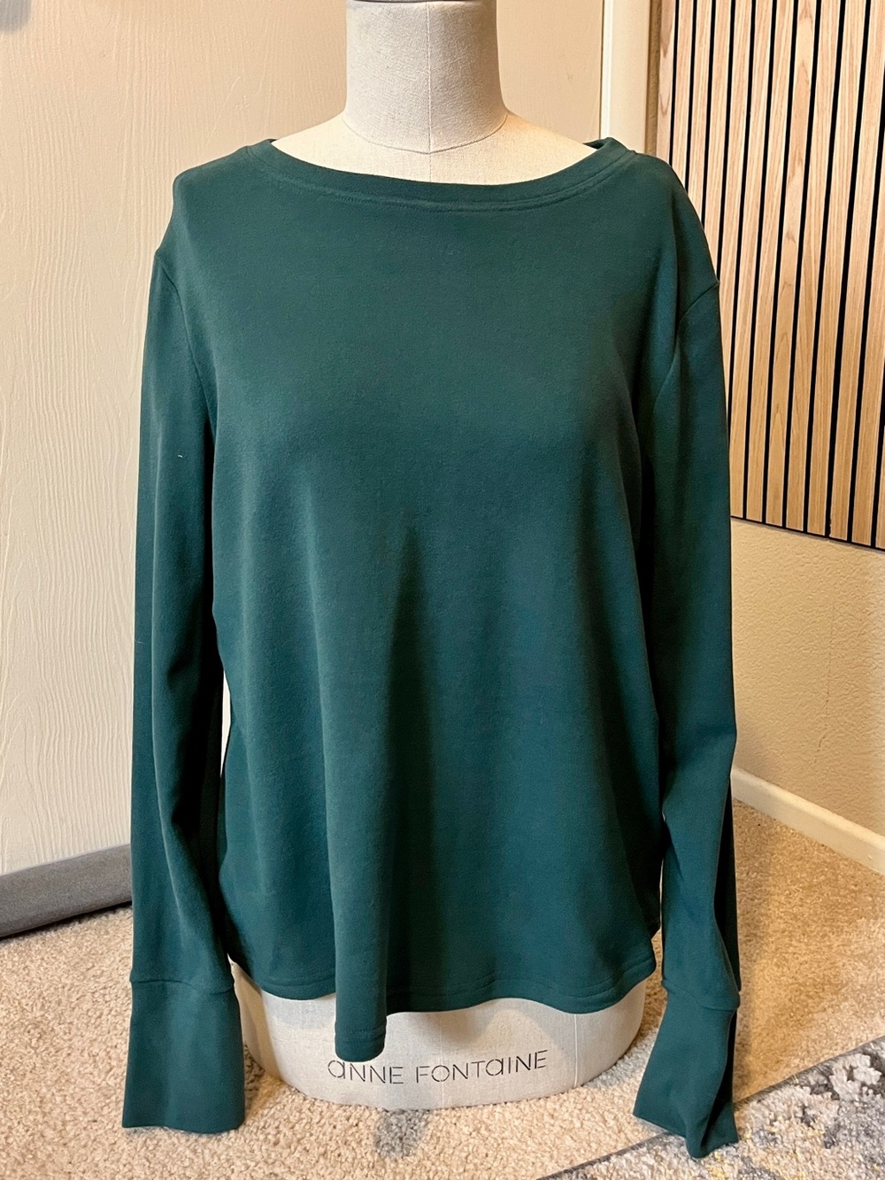 Coco + Carmen Deep Teal Boatneck Long Sleeve Top
